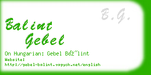 balint gebel business card